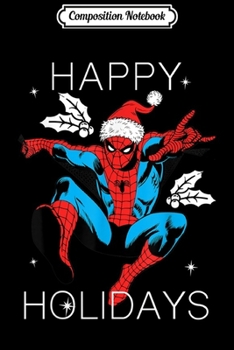 Paperback Composition Notebook: Marvel Spider-Man Happy Holidays Santa Christmas Journal/Notebook Blank Lined Ruled 6x9 100 Pages Book
