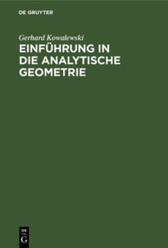 Hardcover Einführung in die analytische Geometrie [German] Book