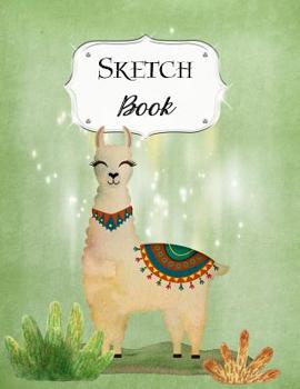 Sketch Book: Llama Sketchbook Scetchpad for Drawing or Doodling Notebook Pad for Creative Artists Green