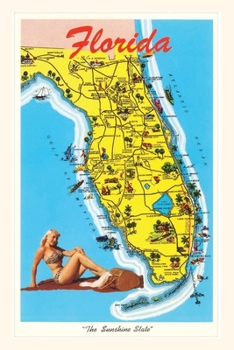 Paperback Vintage Journal Florida Tourist Map Book