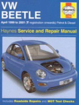 Hardcover Volkwagen Beetle Petrol & Diesel (Apr 99 -01) (Haynes Service and Repair Manual) Book