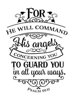 Paperback For he will command his angels concerning you to guard you in all your ways: Christian Notebook: 8.5"x11" Composition Notebook with Christian Quote: I Book