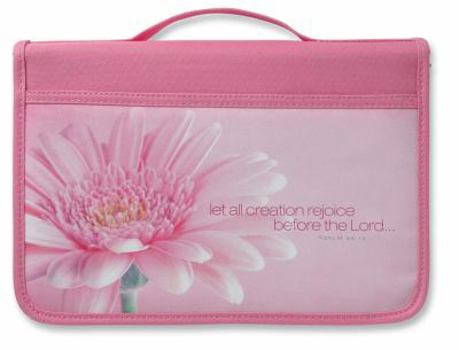 Misc. Supplies Psalm 96:13 Flower Bible Cover for Women, Zippered, with Handle, Canvas, Pink, Large [Large Print] Book