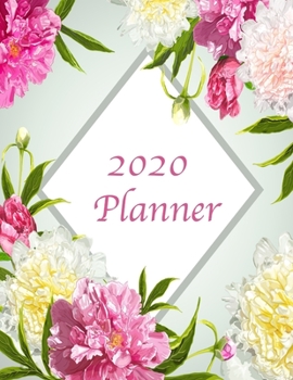 2020 Planner: Floral 2020 Weekly and Monthly Organizer Mint Green Floral and Pink (Planners & Organizers)