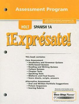 Paperback Holt Spanish 1A !Expresate! Assessment Program [With CDROM] Book