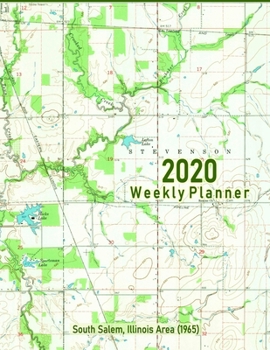 2020 Weekly Planner: South Salem, Illinois Area (1965): Vintage Topo Map Cover