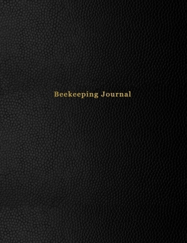 Beekeeping Journal: Beehive inspection and maintenance logbook for advanced beekeepers | Black leather print design cover