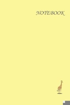 Paperback Pastel Yellow Animal Composition Book: Wide Lined Notebook: Giraffe Journal for Exotic Animal Lovers, 110 pages 6x9 in. Book