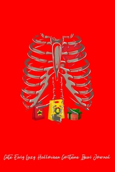 Journal: Dot Grid Journal - Skeleton Rib Cage Christmas Gift Xray Funny Halloween Gift - Red Dotted Diary, Planner, Gratitude, Writing, Travel, Goal, Bullet Notebook