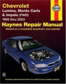 Paperback Chevrolet Lumina Monte Carlo & Front-Wheel Drive Impala Automotive Repair Manual Book