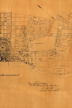 19th Century Map of Nashville, Tennessee - a Poetose Notebook / Journal / Diary (50 Pages/25 Sheets)