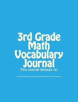 Paperback 3rd Grade Math Vocabulary Journal Book
