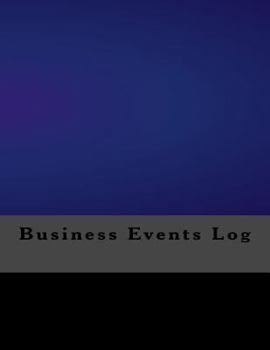 Paperback Business Events Log Book