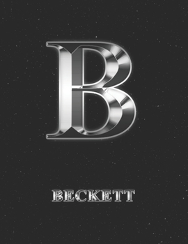 Paperback Beckett: 2 Year Weekly Planner with Note Pages (24 Months) - Silver Effect Personalized Custom Letter B Initial First Name - 20 Book