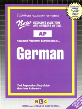 Paperback AP German: New Rudman's Questions and Answers in the Advanced Placement Examination In....German [With CDROM] Book