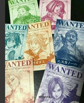 Notebook: Anime Seven Deadly Sins Soft Glossy Cover Graph Paper Pages Book 7.5 x 9.25 Inches 110 Pages