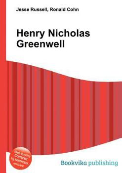Paperback Henry Nicholas Greenwell Book