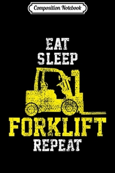 Composition Notebook: Forklift Truck Warning Operator Driver Vintage Gift Journal/Notebook Blank Lined Ruled 6x9 100 Pages