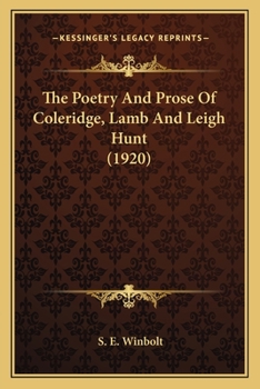 Paperback The Poetry And Prose Of Coleridge, Lamb And Leigh Hunt (1920) Book