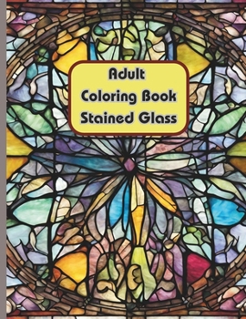 Paperback Adult Coloring Book Stained Glass Book