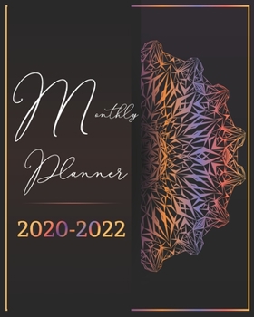 2020-2022 Monthly Planner: Three Year 36 Months Calendar Agenda, Monthly Weekly Yearly Notebook Planner Organizer Schedule With Inspirational Quotes and Holidays, Golden Mandala