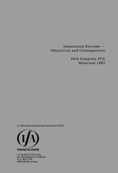 Paperback Imputation Systems - Objectives and Consequences: Objectives and Consequences Book