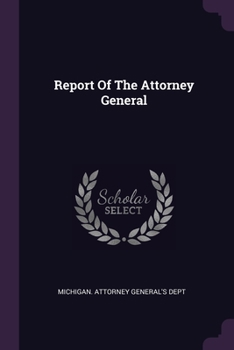 Paperback Report Of The Attorney General Book