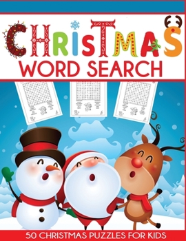 Paperback Christmas Word Search Puzzles For Kids [Large Print] Book