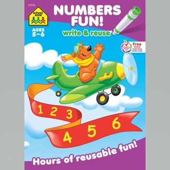 Paperback School Zone Numbers Fun! Write & Reuse Book