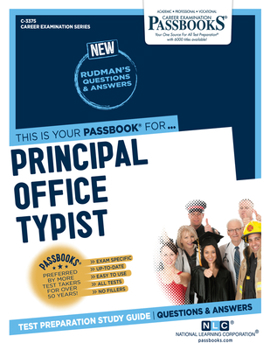 Paperback Principal Office Typist (C-3375): Passbooks Study Guide Volume 3375 Book