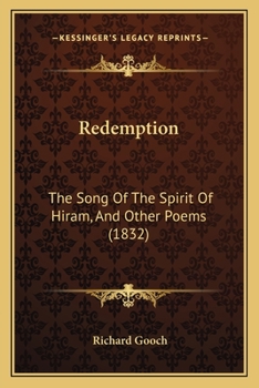 Paperback Redemption: The Song Of The Spirit Of Hiram, And Other Poems (1832) Book