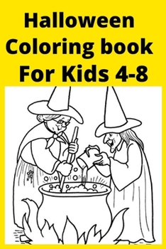 Paperback Halloween Coloring book For Kids 4-8 [Large Print] Book