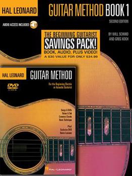 Paperback Hal Leonard Guitar Method Beginner's Pack: Book 1 with Online Audio + DVD [With CD and DVD] Book