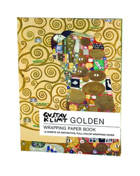 Paperback Teneues - Wrapping Paper Book: Golden, Gustav Klimt, 12 Pages, Folded Into a Book, Softcover, Includes Page of Lablels, 6 Designs: Big Format Flat Mag Book