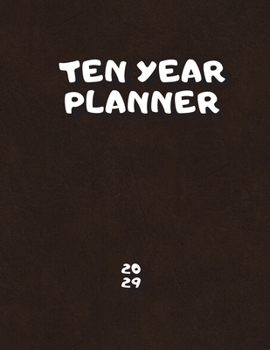 Ten Year Planner 20 - 29: Monthly Calendar With Vision Board And Gratitude Prayer Journal | Leather Imitation