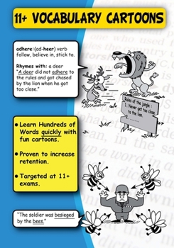 Paperback 11+ Vocabulary Cartoons Book