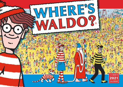Calendar 2021 Where's Waldo 16-Month Wall Calendar Book
