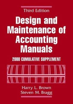 Paperback Design and Maintenance of Accounting Manuals, 2000 Cumulative Supplement Book