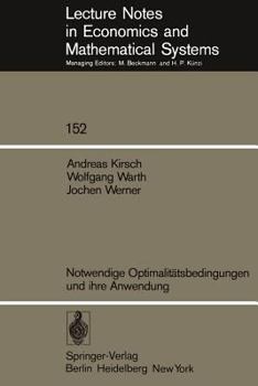 Paperback Notwendige Optimalitätsbedingungen Und Ihre Anwendung [German] Book