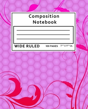 Paperback Composition Notebook Wide Ruled: 100 Pages Book