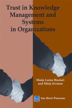 Hardcover Trust in Knowledge Management and Systems in Organizations Book