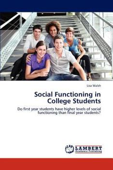 Paperback Social Functioning in College Students Book