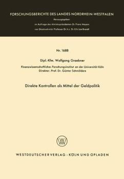 Paperback Direkte Kontrollen ALS Mittel Der Geldpolitik [German] Book