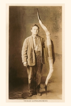 Paperback Vintage Journal Man Standing with Longhorns Book