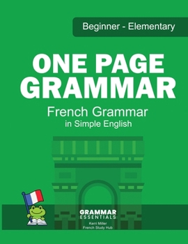 Paperback One Page Grammar, French Grammar in Simple English Book