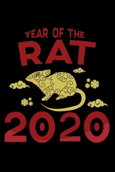 Notebook: Happy New Year of the Rat 2020 Chinese Animal Zodiac Luck Black Lined Journal Writing Diary - 120 Pages 6 x 9