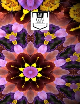 Notebook: Pansy Paradise  - Wide Ruled, Lined, Large Notebook