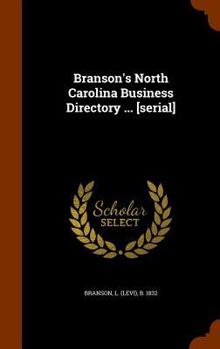 Hardcover Branson's North Carolina Business Directory ... [serial] Book