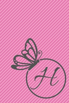 Paperback H: Initial H Monogram Notebook Journal Gift Circular Butterfly design Book