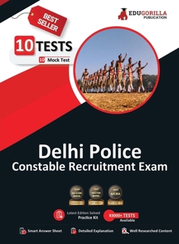 Paperback Delhi Police Constable Recruitment Exam Book 2023 (English Edition) - 10 Full Length Mock Tests (1000 Solved Objective Questions) with Free Access to Book